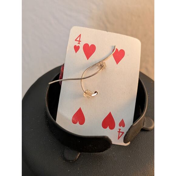 Red Glass Floral Crystal Sterling Necklace & Earring Set - Picture 4 of 5